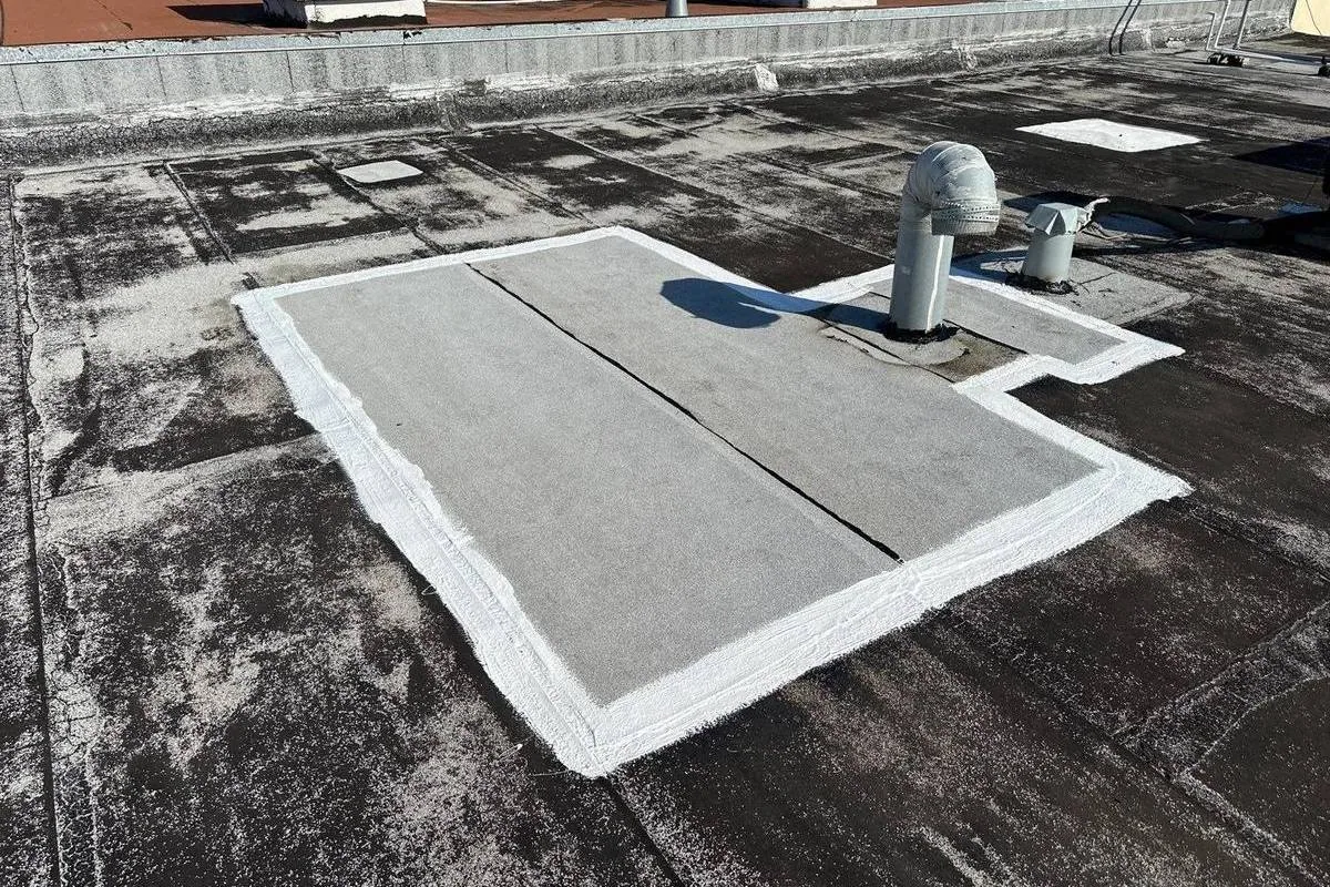 Commercial Roof Membrane Puncture Repair in Bellevue, WA Commercial Roof Membrane Puncture Repair in Bellevue, WA