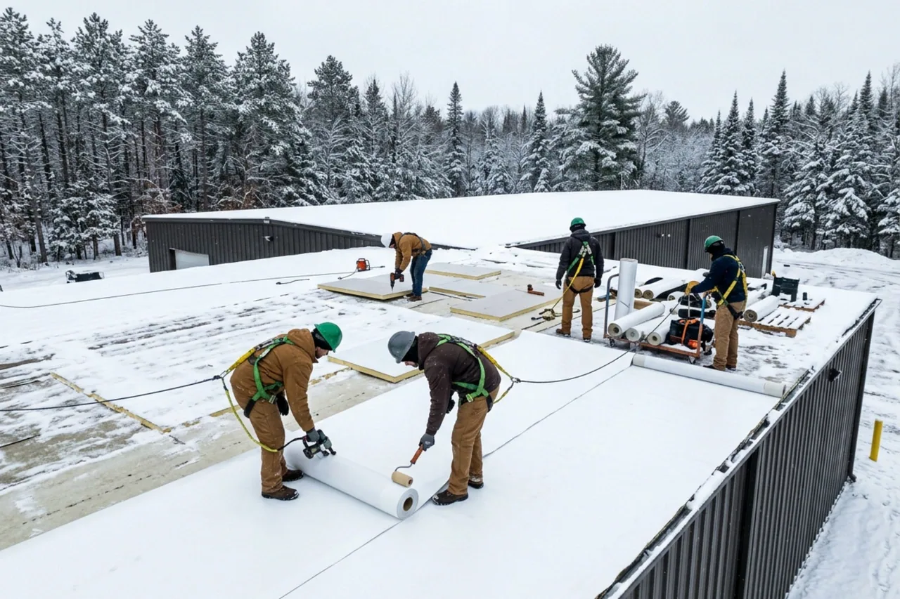 Commercial Snow and Ice Roof Damage Repair in Bellevue, WA Commercial Snow and Ice Roof Damage Repair in Bellevue, WA